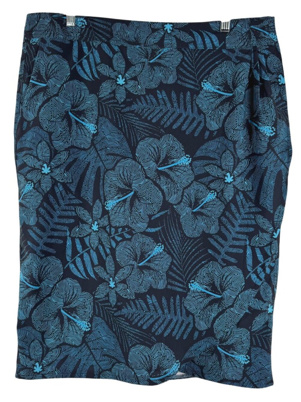 Ripskirt Hawaii Cover Up Wrap Skirt XL Blue Floral Swim Beach SW-2173
